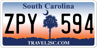 SC license plate ZPY594