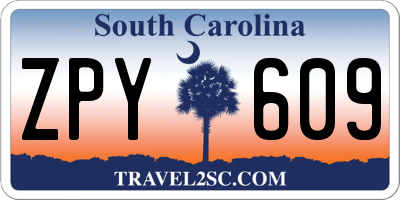 SC license plate ZPY609