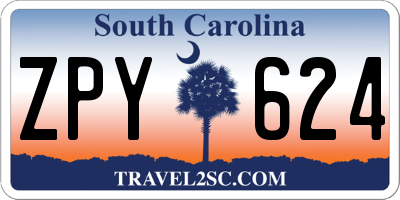 SC license plate ZPY624