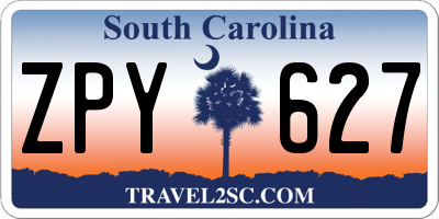 SC license plate ZPY627