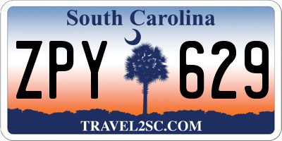 SC license plate ZPY629