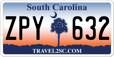 SC license plate ZPY632