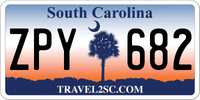 SC license plate ZPY682