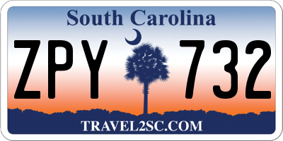 SC license plate ZPY732
