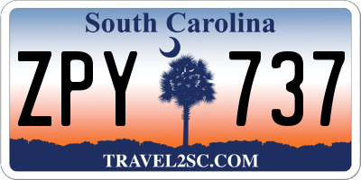 SC license plate ZPY737
