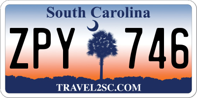 SC license plate ZPY746