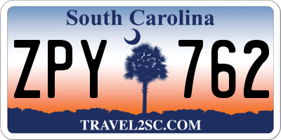 SC license plate ZPY762