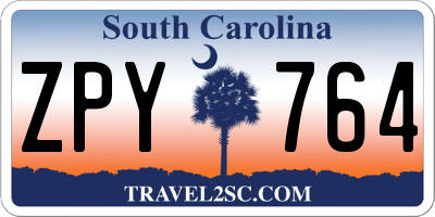 SC license plate ZPY764