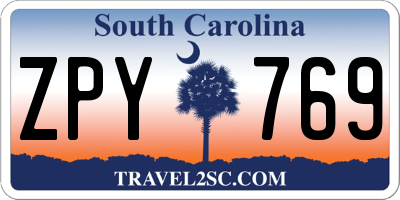 SC license plate ZPY769