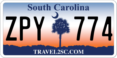 SC license plate ZPY774