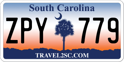 SC license plate ZPY779