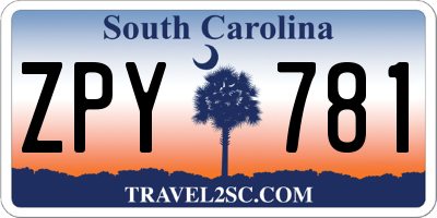 SC license plate ZPY781