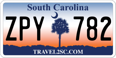 SC license plate ZPY782