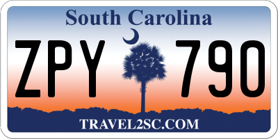 SC license plate ZPY790