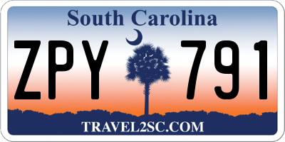 SC license plate ZPY791