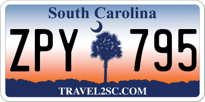 SC license plate ZPY795