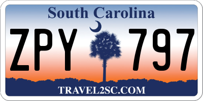SC license plate ZPY797
