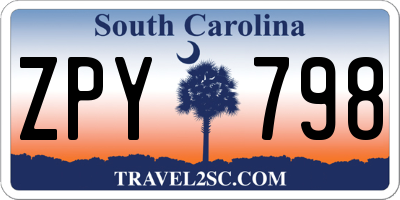 SC license plate ZPY798