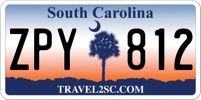 SC license plate ZPY812