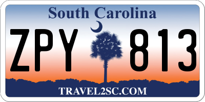 SC license plate ZPY813