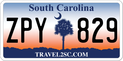 SC license plate ZPY829