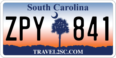 SC license plate ZPY841