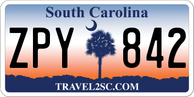 SC license plate ZPY842
