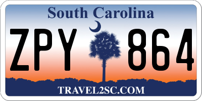 SC license plate ZPY864