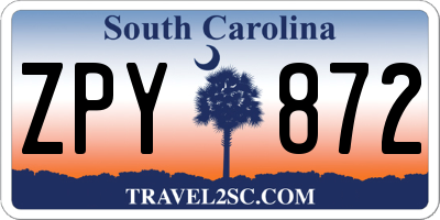 SC license plate ZPY872