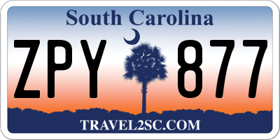 SC license plate ZPY877