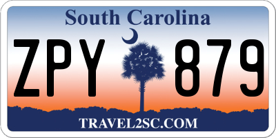 SC license plate ZPY879