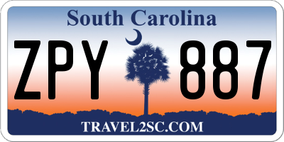 SC license plate ZPY887