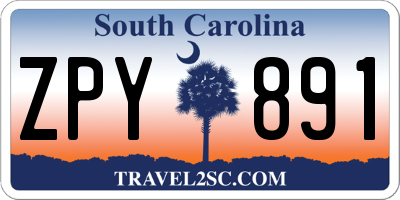 SC license plate ZPY891