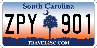 SC license plate ZPY901