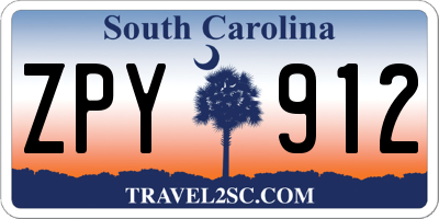 SC license plate ZPY912