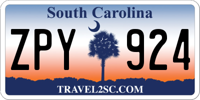 SC license plate ZPY924