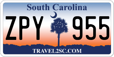 SC license plate ZPY955