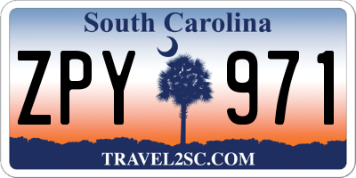 SC license plate ZPY971