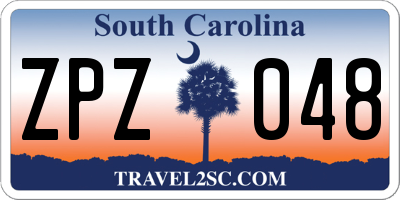 SC license plate ZPZ048