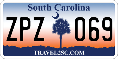 SC license plate ZPZ069