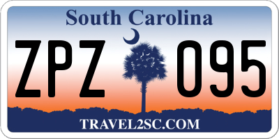 SC license plate ZPZ095