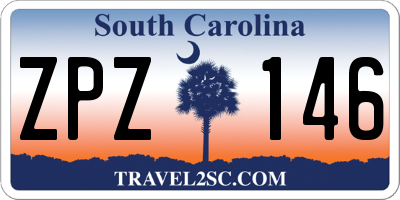 SC license plate ZPZ146