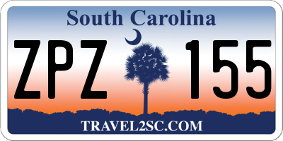 SC license plate ZPZ155