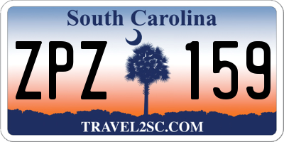 SC license plate ZPZ159