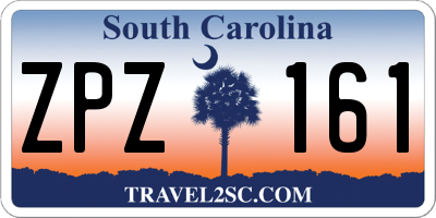 SC license plate ZPZ161