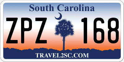 SC license plate ZPZ168