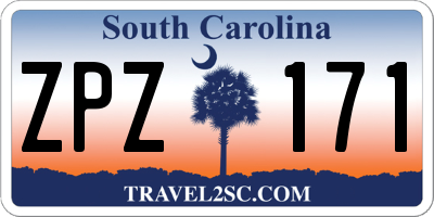 SC license plate ZPZ171