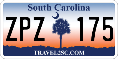 SC license plate ZPZ175