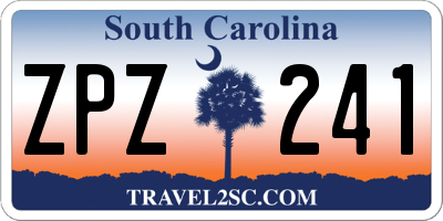 SC license plate ZPZ241