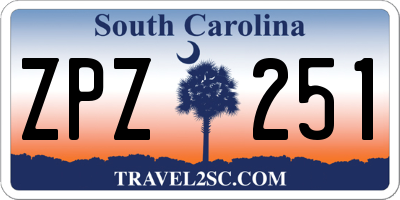 SC license plate ZPZ251